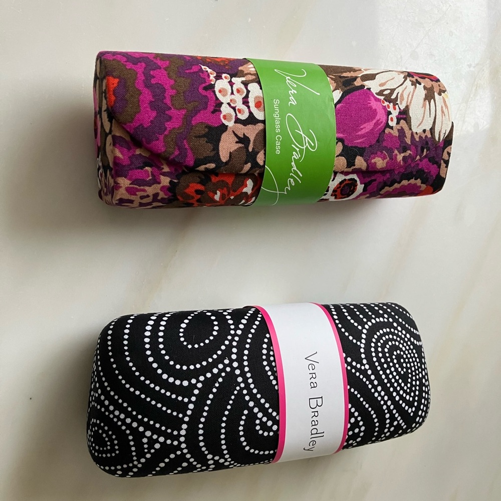 2 Vera Bradley cases. One sunglass case and one eyeglass case. New with tags.